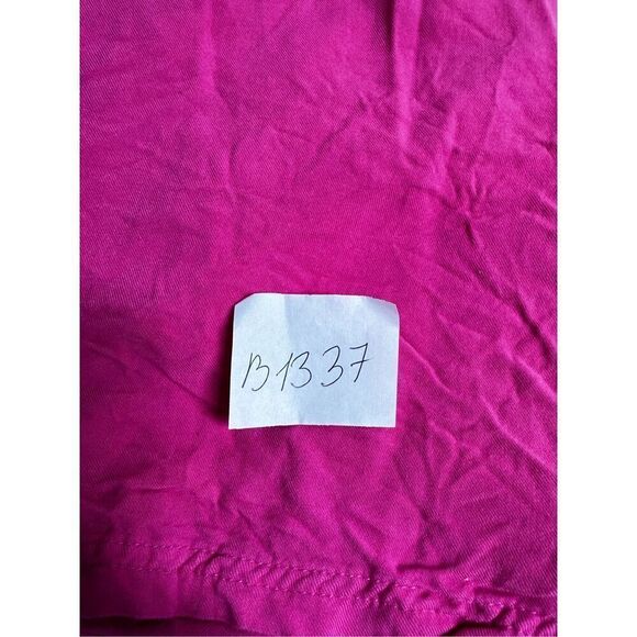 Caribbian Joe Fuchsia Pink Rayon Shorts Elastic Waistband Size XL Barbiecore - Picture 10 of 10